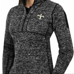 Antigua Women's New Orleans Saints Black Pullover